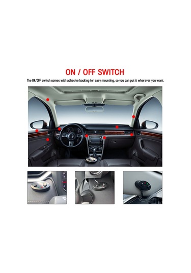 Hombey Siyah 480w Suv Elektrik Kablolu Seti, 2 Bağlantı, 3 Şarj Pimi, Iç Mekan Anahtarı, Işık Mod Değiştirme Ve Hafıza Özelliği