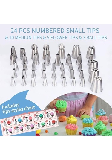 Bloomnest 170 Parça Kek Dekorasyon Alet Seti, Pikap Nozulları Ve Pişirme Malzemeleri Diğer