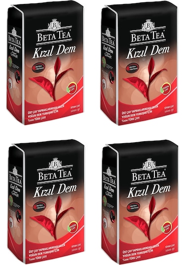 Beta Kızıl Dem Türk Çayı 1000 Gr X 4 Adet