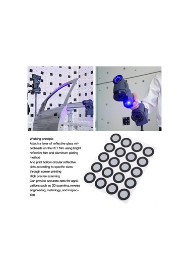 Gajeena 200 Adet 3d Tarama İşaret Noktası - 12mm İç Çap, 19mm Dış Çap, Yüksek Yansıma, Tam Doğruluk İle Hareket Takibi Ve Tarama Uygulamaları