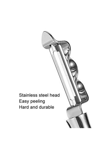 Pazly Cbtx 304 Paslanmaz Çelik Soyma Bıçağı Meyve Ve Sebze Kazıyıcı Soyucu, Çok Fonksiyonlu Tırtıklı Siyah