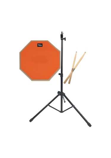 Midex Dd-1080-pak Bateri Davul Çalışma Pedi Seti 8 İnç Drum Practice Pad