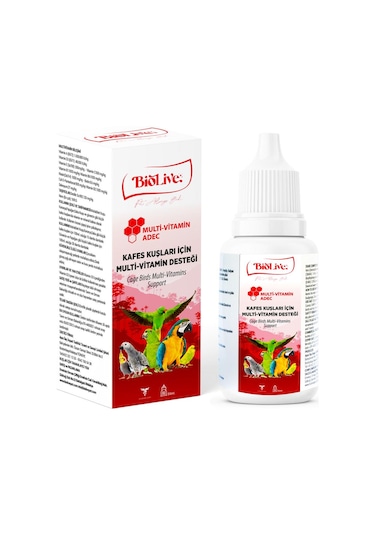 Biolive Kuşlar için Adec Multivitamin Desteği 50 ML