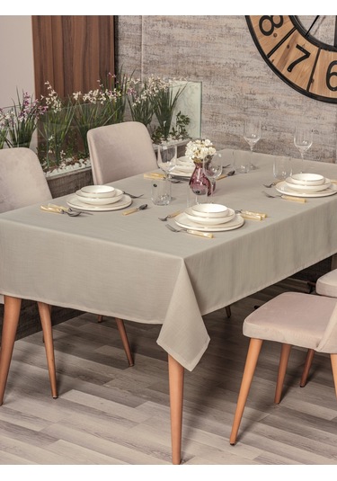 Cotton Box Plain Masa Örtüsü Bej 155x220