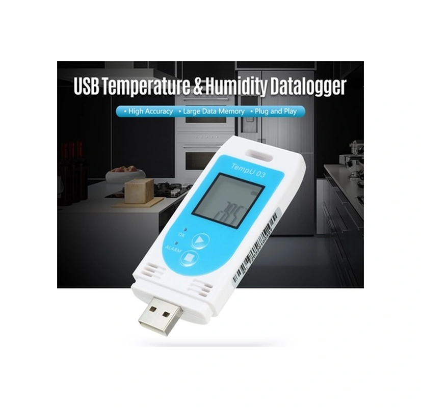 Tongxida Usb Sıcaklık Nem Ölçer - Gıda İlaç Depo Nakliye İzleme, Otomatik Rapor Pdf/csv