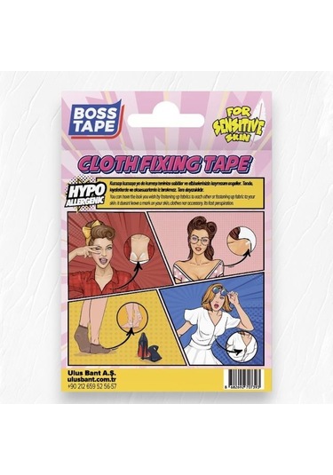 Boss Tape Kıyafet Sabitleme Dekolte Kapama Bandı 2 Ebatlı 48ad