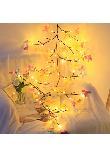 1.8m 96-led Renkli Kelebek Asma Dize Işıklar, 8 Mod Uzaktan Kumandalı Usb İç Mekan Dekoratif Işıklar