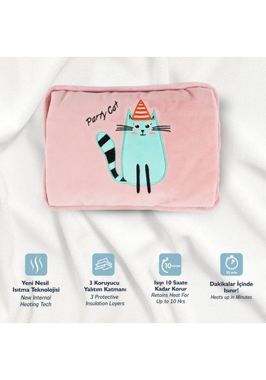 Biggdesign Cats Parti Kedi Elektrikli Sıcak Su Torbası