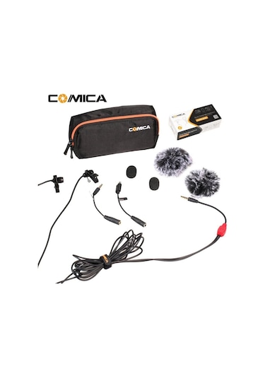 Comica Cvm-d02 Çiftli Yaka Mikrofonu 2.50mt