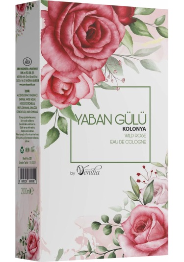 Venilia Yaban Gülü Kolonya Cam Şişe 200 ML