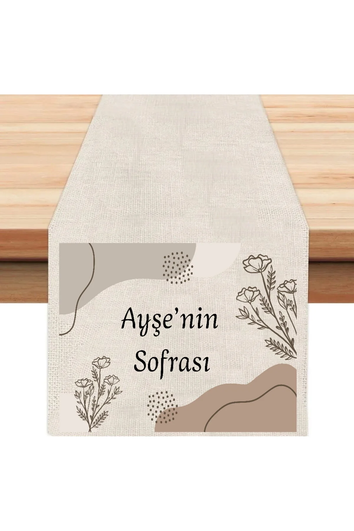 Kişiye Özel Yazılı Modern Runner, Runer, Masa Örtüsü, Sofranıza Zarafet Katın Runner, Masa Örtüsü Çok Renkli