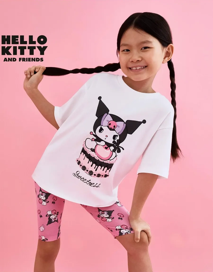 Gloria Jeans Kuromi Baskılı Oversize Pijama 412402358 Beyaz