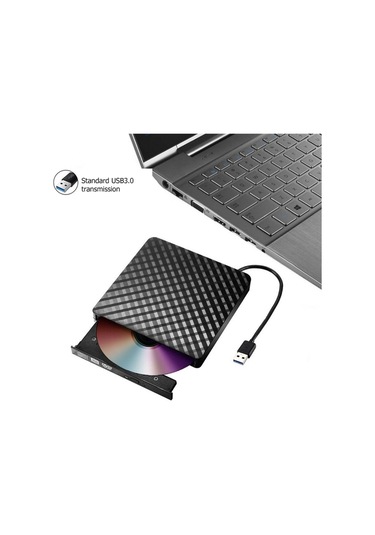 Sones 633 Eşkenar Dörtgen Desenli Usb3.0 Bilgisayar Dizüstü Bilgisayar Harici Optik Sürücü Yazıcı Dvd Yazma