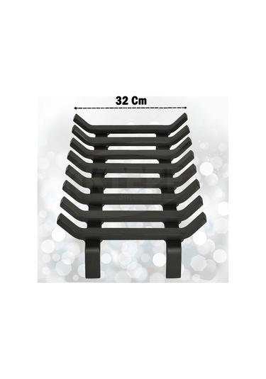 48 Cm X 32 Cm 8 Çubuklu Ekstra Şömine Izgarası Dar Gözlü Izgara