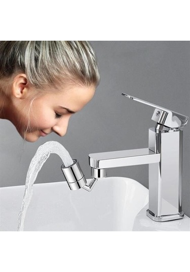 Buffer 720 Derece Dönebilen 4 Filtreli Tüm Musluk Tipleri İle Uyumlu Montaj Aparatlı Musluk Başlık - 9036518020682drvs1