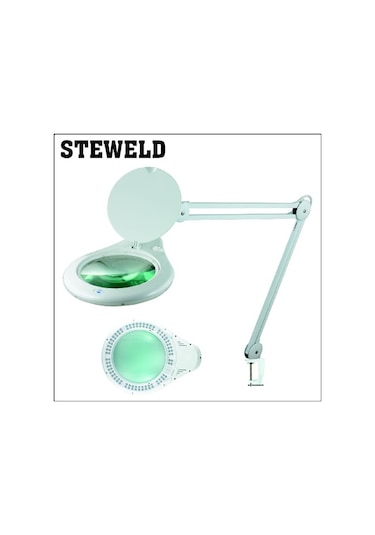 Steweld 8062-d 3led-108 Led Işıklı Masa Mengeneli  Büyüteç