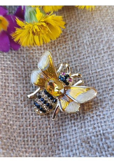 Villovatik Arı Broş 189843456 Altın Rengi