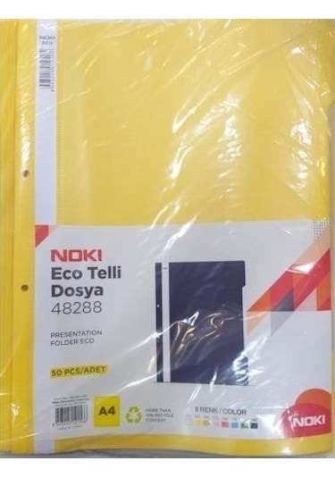 Noki 48288 Telli Dosya Sarı 50 Li Paket
