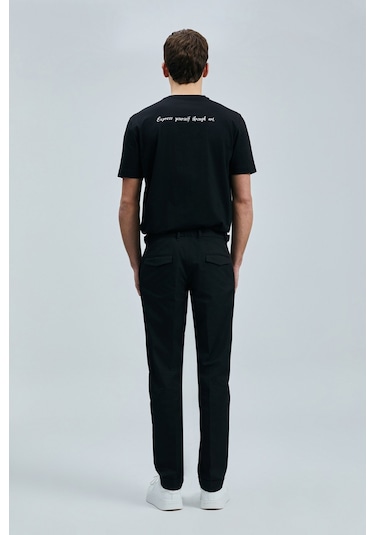 Lufian 111020254 Funky Modern Grafik Tişort Erkek T-shirt SIYAH