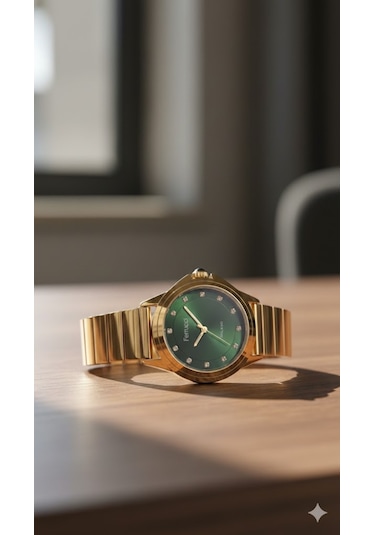 Ferrucci Kadın Kol Saati Altın Renk, Yeşil Kadran - Fc03493m.02, 2 Yıl Garantili Altın Ferrucci Kadın Kol Saati Altın Renk, Yeşil Kadran - Fc03493m.02, 2 Yıl Garantili Altın