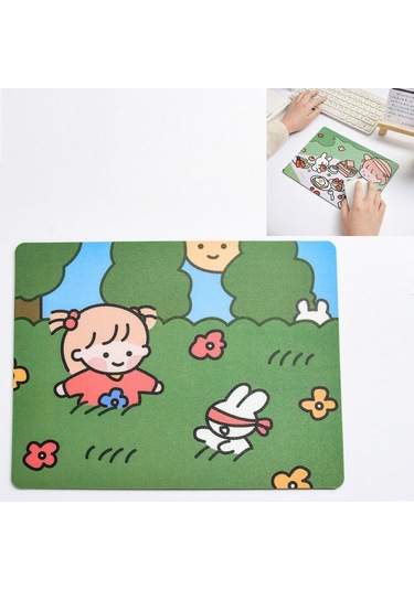 Sones 5 Adet Yaratıcı Sevimli Karikatür Tavşan Kız Mouse Pad Dizüstü Bilgisayar Öğrenci Mouse Pad Saklambaç