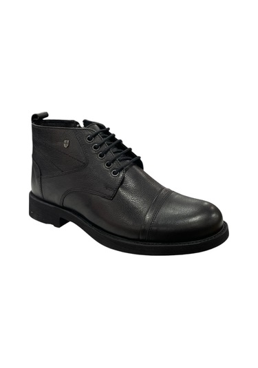 Burç 02549 Erkek Casual Hakiki Deri Bot Kış 24 Siyah