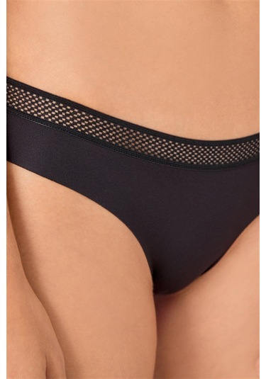 File Lastikli Lazer Kesim Bikini Külot 3'lü Paket - 5 Asorti 2 Çok Renkli