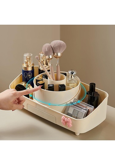 Aydınlatmalı Aynalı Döndürülebilir Makyaj Düzenleyici Krem