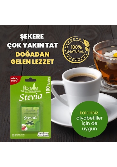 Fibrelle Stevialı Tablet Tatlandırıcı 100'lü