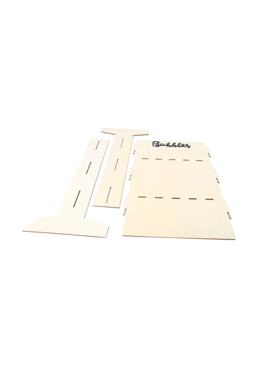 Hangfox Ahşap Şampanya Ve Bardak Tutucu - Düğün/parti Serim Aracı, 10 Bardak Kapasitesi, Kolay Montajlı 550x345x250mm