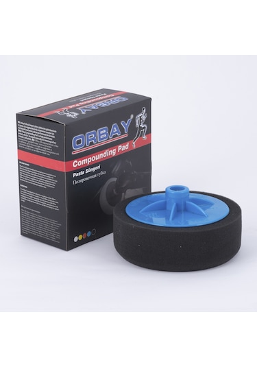 Orbay Aplikatörlü Polisaj Pasta Cila Süngeri Siyah 150mm Yumuşak
