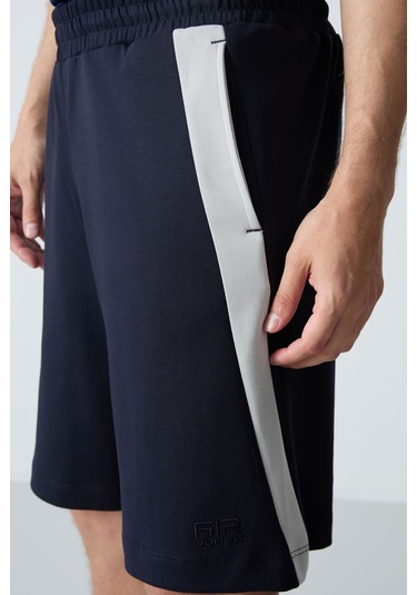 Tommy Life Lacivert Pamuklu Kalın Yumuşak Dokulu Standart Fit Basic Erkek Şort - 81280 Lacivert