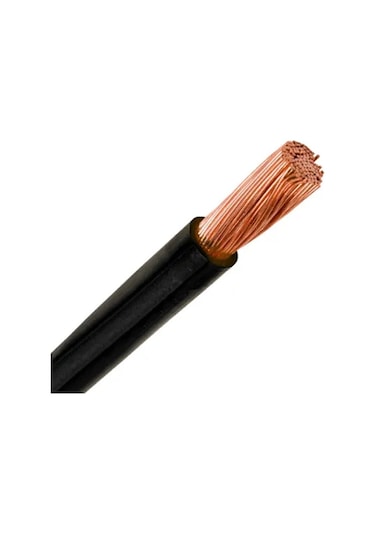 6 Mm Nyaf 10 Metre Siyah Çok Telli Kablo Tam Bakır