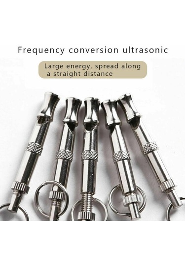 Homyl Ultrasonik Köpek Eğitim Düdüğü Evcil Malzemeleri Gümüş