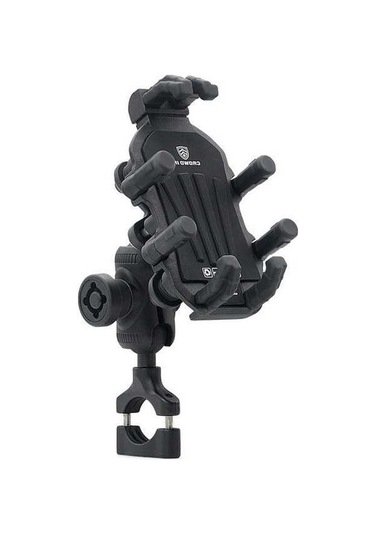 Besthome1 Dayanıklı Motosiklet Telefon Tutucu - 8 Kollu Ayarlanabilir, Titreşim Önleyici, Çalınmaya Karşı Korumalı Siyah Siyah