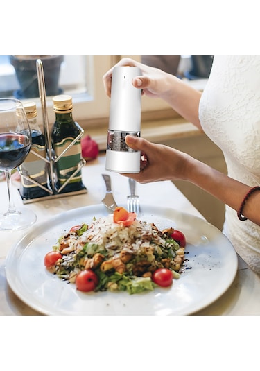 Leezsing Baharat Öğütücü Mutfak Elektrikli Öğütme Şişesi 6 Hız Ayarlanabilir Kalınlık Usb Deniz Tuzu Sichuan Biberi İçin Uygun