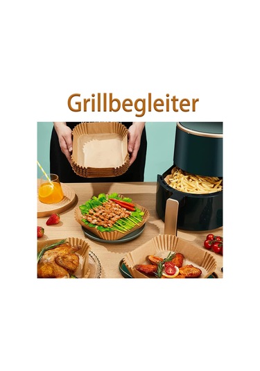 Lemestar Hava Fritözü İçin 100'lük Yapışmaz Pişirme Kağıdı - Fırın Ve Izgara Uyumlu Ahşap