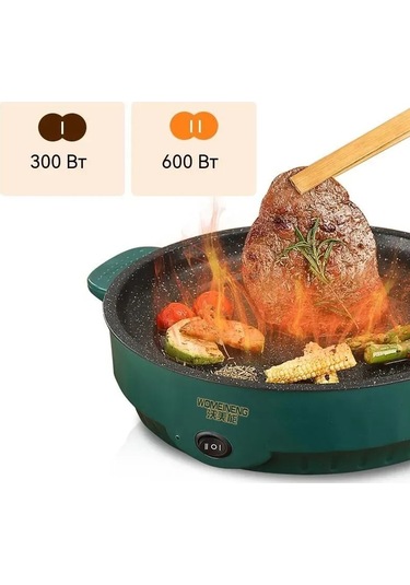 Maiyame 22cm Yeşil Elektrikli Izgara - Hızlı Isıtma, İki Temperatur Kontrol, Anti Kayma Tabanlı, Yağ Tasarruflu, Temizliği Kolay Yeşil