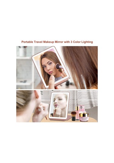 Valkyrie Katlanabilir Led Işıklı Makyaj Aynası Pembe