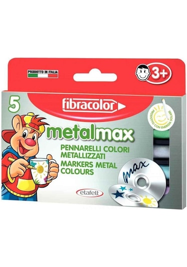 Fibracolor Metalmax Metalik Keçeli Kalem 5'li