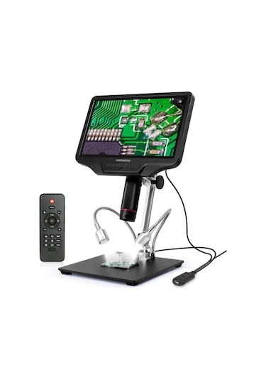 Dijital 10.1 İnc Lcd Ekran Mikroskop Hdmı/pc/wıfı Kumandalı 4 Mp Kamera Hassas Görüntü Kalitesi