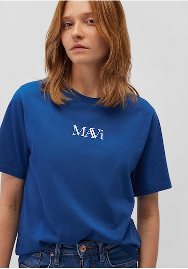 Mavi - Mavi Logo Baskılı Lacivert Tişört 1611594-82625 Lacivert