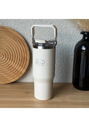 Arow Termos Kupa Matara 750ml Beyaz Beyaz