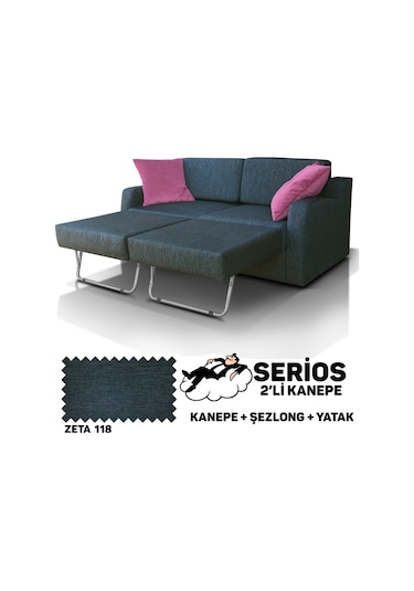 Serios Şezlonglu Yataklı Kanepe - Zeta 118