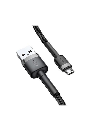 Baseus Cafule Serisi USB Kablo Micro USB 2.4A, 1M Siyah-Gri