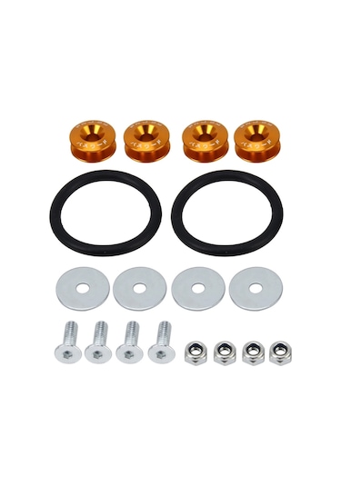 Cbtx 4 Adet Araba Modifiye Vidalı Contalar Kaporta Paslanmaz Çelik Conta Cıvataları, Çap: 24mm Altın