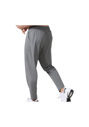 Hombey Erkek Spor Pantolonları - İnce Hacimli Hızlı Kuruyan Kumaş, Esnek Kemerli Bel Ve Yan Cep - Fitness, Koşu, Boksa Uygun Gri