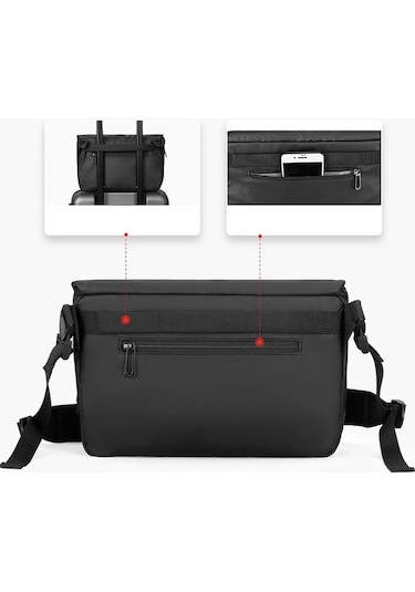 Prestigegoods Mark Ryden Mr8109 Oxford Omuz Çantası - Erkek Öğrenci Dostu Postacı Çantası Siyah