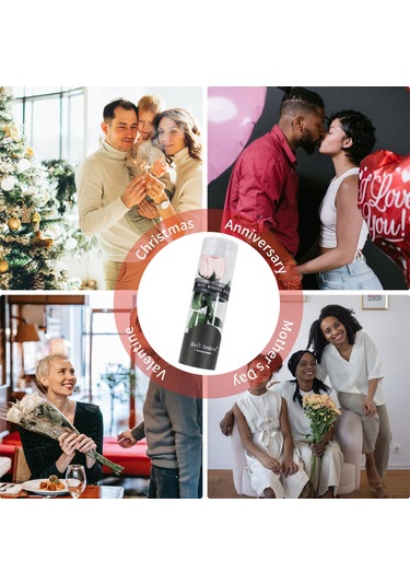 Monyee Sürekli Gül Hediyelik Kutusu - Kırmızı Uzun Boycanlı Canlandırabilecek Doğal Gül, Sevgi Ve Arkadaşlık Semboli, Romantik Dekorasyon İçin Uygun