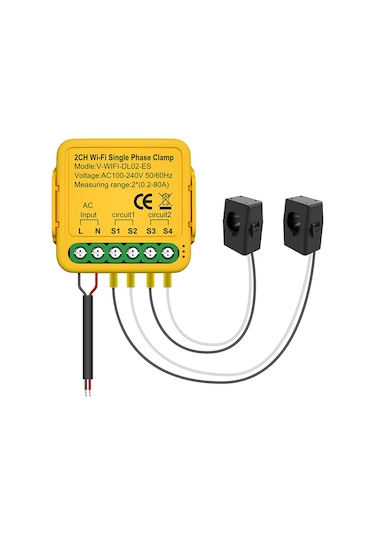 Tuya Wifi Akıllı Ev Enerji Monitörü 2.4ghz Akıllı Enerji S6907-2